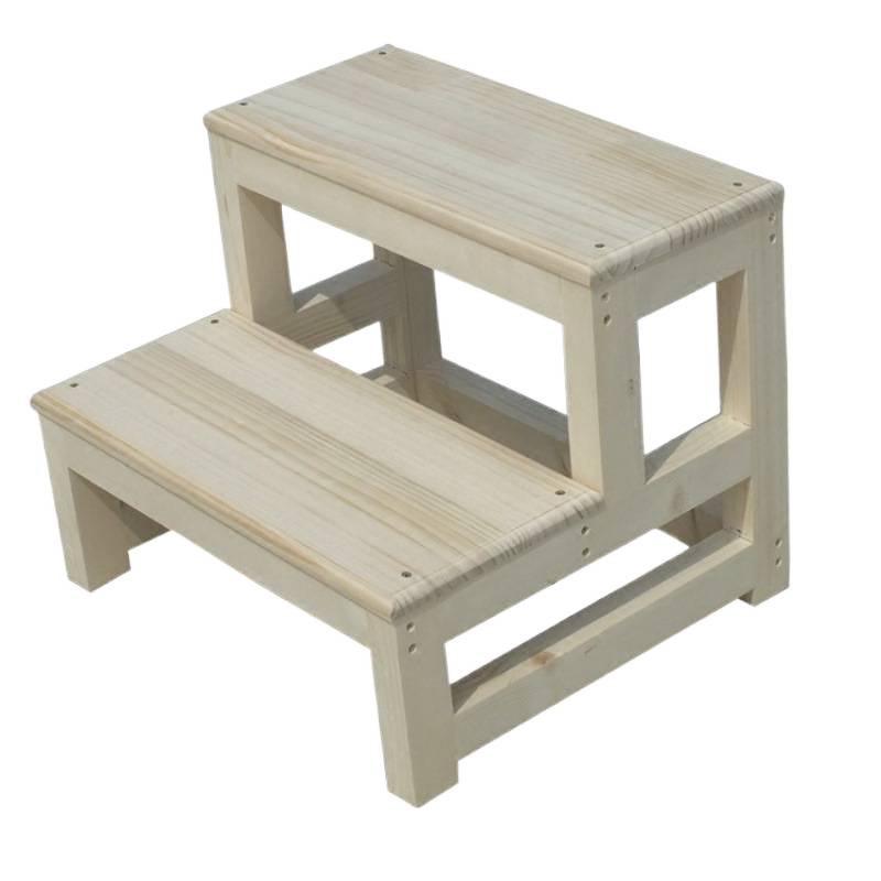 Compact Folding Solid Wood Step Stool & Ladder for Home Use