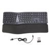 Ergonomic Split Keyboard 2.4G USB C Bluetooth Wireless Computer Keyboard 111 Keys Rechargeable with Cushioned Wrist