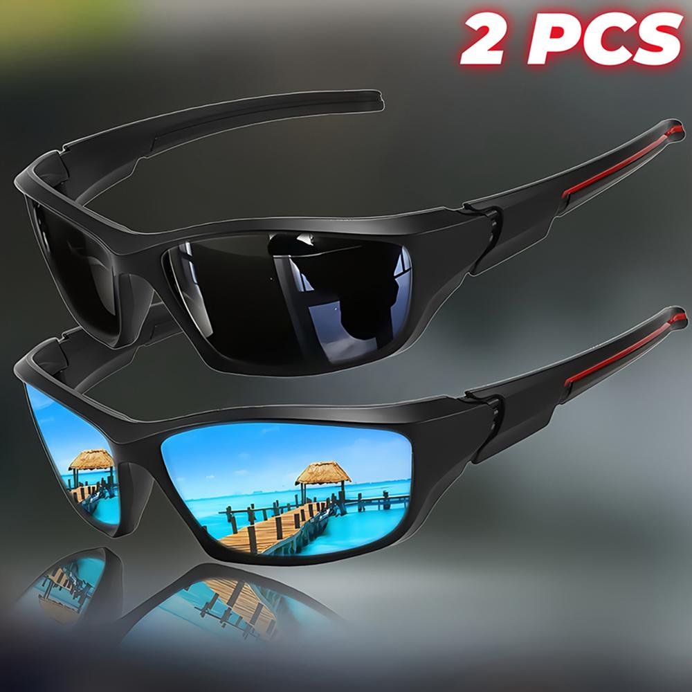 1-3PCS Polarized Black Glasses Night Vision Anti-Glare Goggles for Men Women UV400 Sunglasses for Driving Fishing Daytime