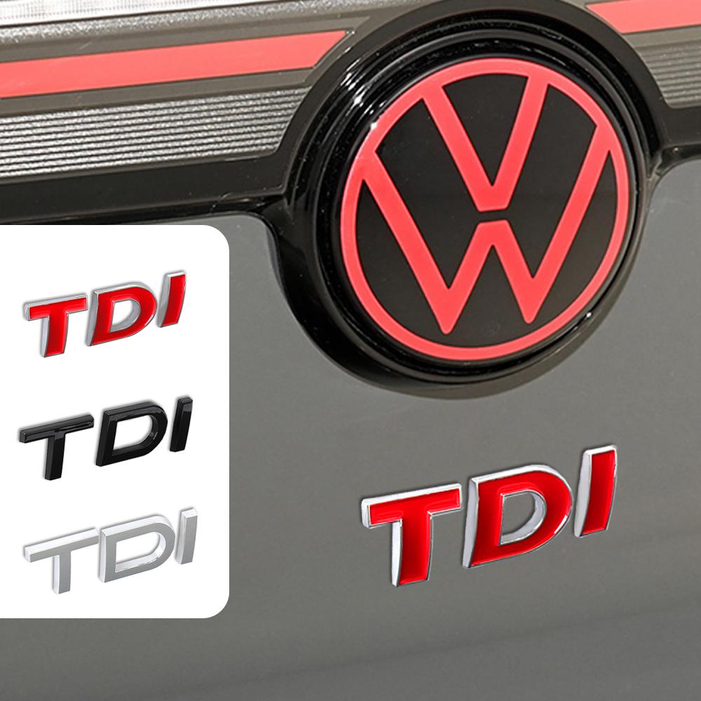 Car Stickers 3D Metal Letters TDI Emblem Logo Badges Accessories For Volkswagen VW Golf TDI Caddy K79 Scirocco Beetle CC Touareg MK4