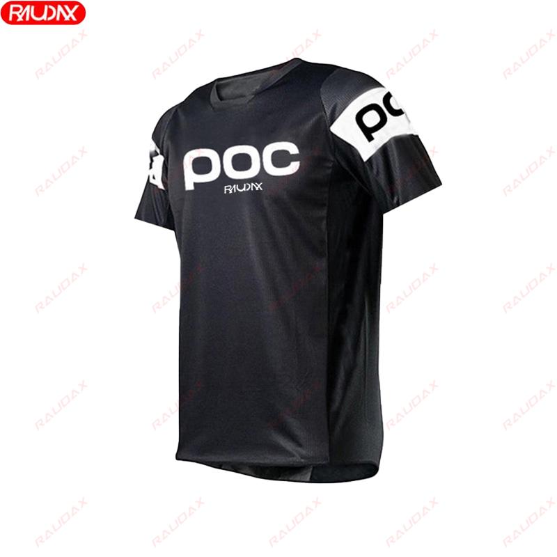 RAUDAX POC Maglietta Estiva da Moto da Uomo Abbigliamento per Mountain Bike Fuoristrada Moto Manica Corta Maglia Traspirante per Bicicletta
