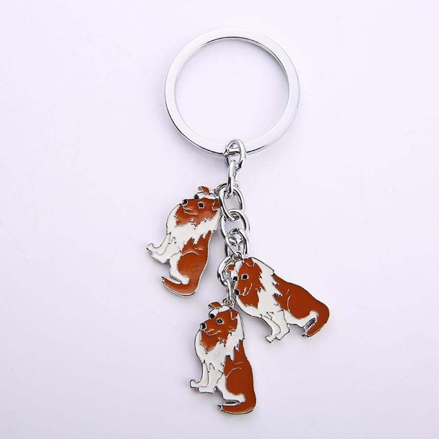 Cute Dog Keyring Gifts Fashionable Animal Charms Small Accessories Car Keyrings and Bag Charms