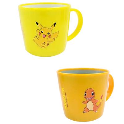 Lilpang Pokemon Double Color Handle Cup Set of 2, Pikachu + Charmander, 1 Set