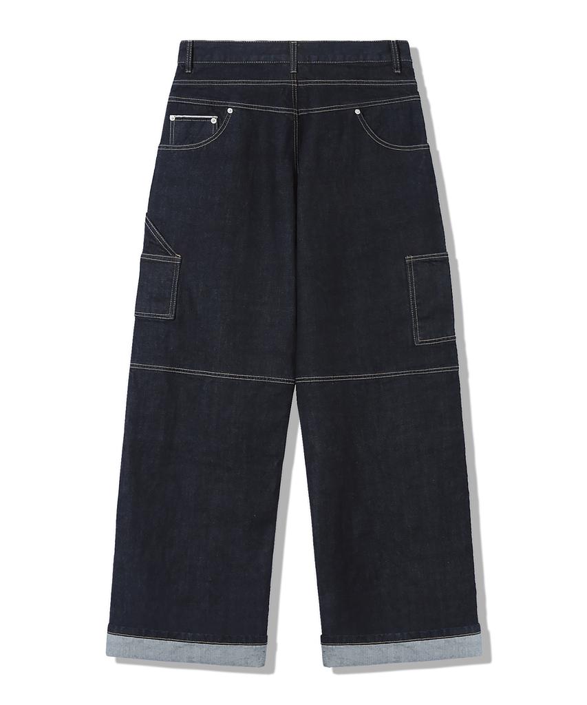 TRILLION Reverse Carpenter Selvedge Wide Denim Pants [Indigo]