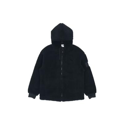 Lammwoll-Kapuzenjacke Winddicht Mit Logo Herren Oberbekleidung Schwarz 535066-01