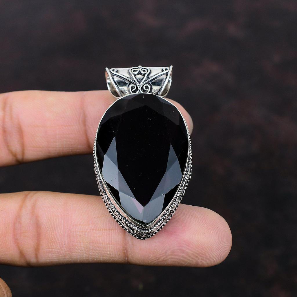 Facettierter rosa Amethyst Anhänger Vintage Anhänger handgemachter Schmuck 925 Sterling Silber Anhänger natürlicher Edelstein Anhänger Silberschmuck als Geschenk