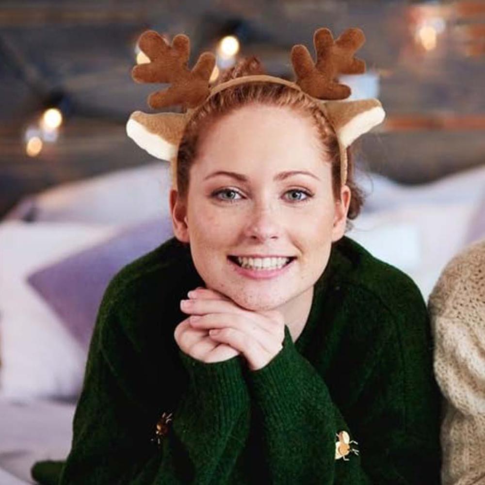 1Pc Deer Antlers Headband Reindeer Headband Xmas Halloween Women Reindeer Costume