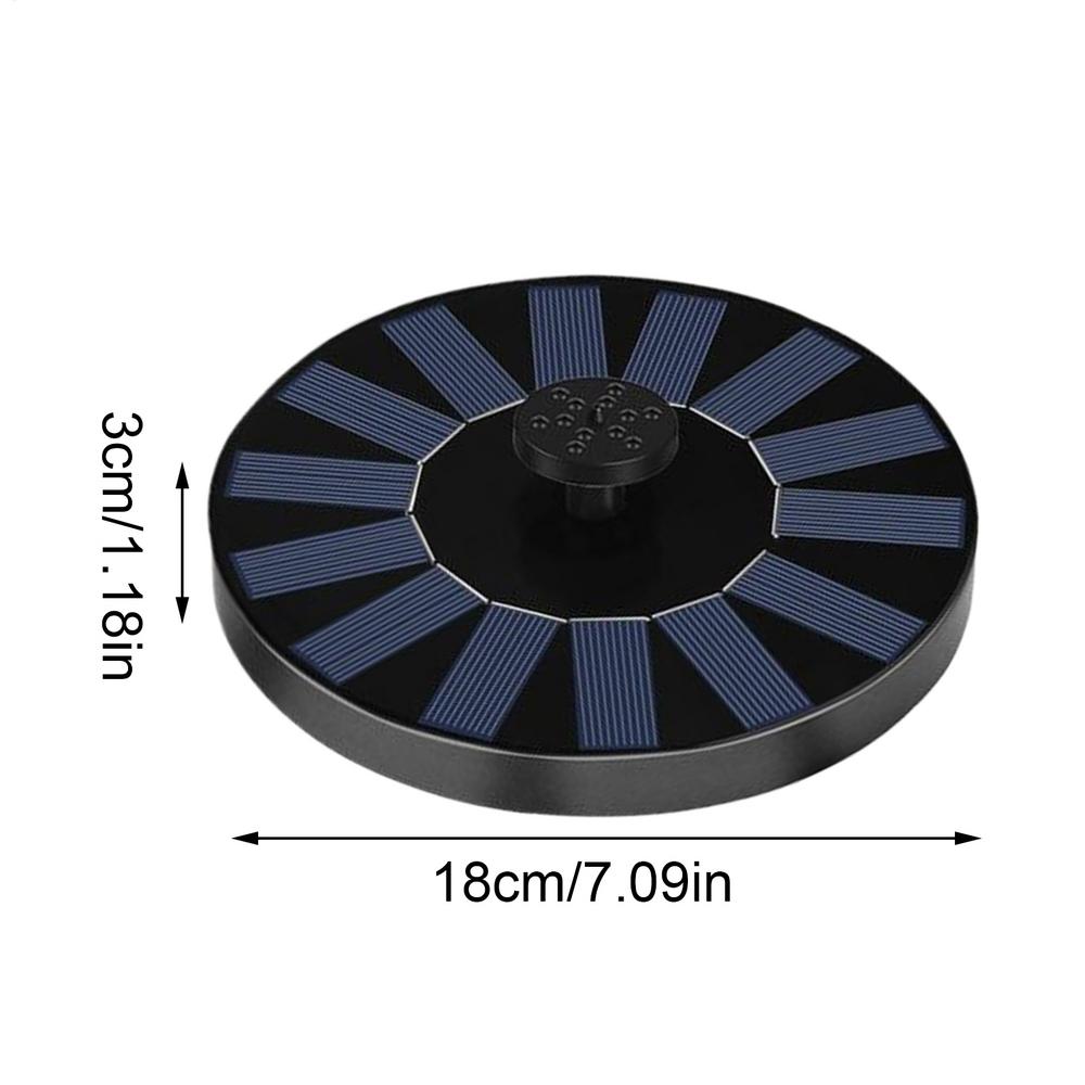 Garden Solar Fountain With Multiple Nozzles Solar-Powered Bird Bath Fountain Pump Stand-Alone Floating Solar Water Pump 13/16/18