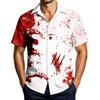 Men's Casual Short Sleeve Halloween Print Shirt for Everyday Wear