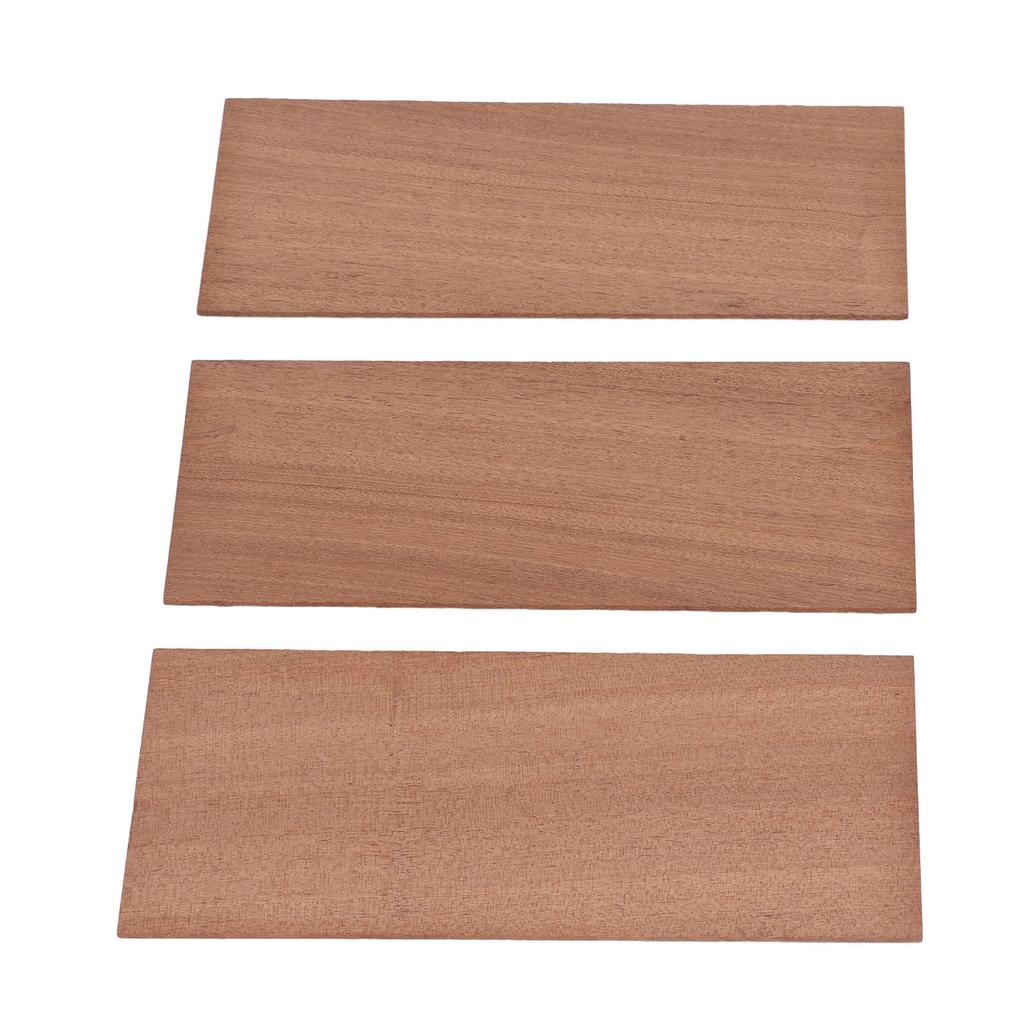3PCS Guitar Veneer 188x98x2mm Sapele Wood Guitar Headplate Head Veneer for Repairment