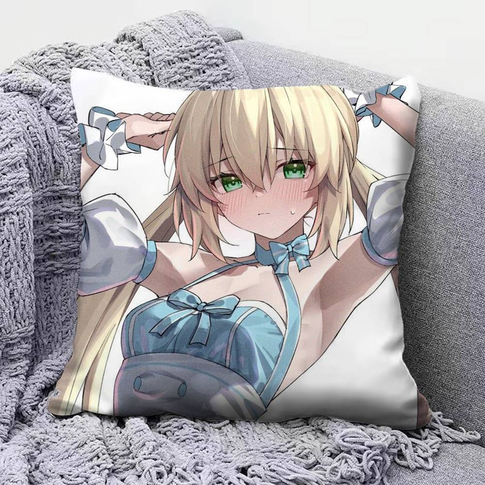 Arthuria Caster Fate Grand Order Game Pillow Covers Home Sofa Cushion Covers and Aecorative Custom