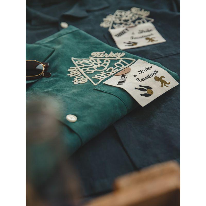 Madden Retro Peach Skin Fabric Brushed Embroidered Lapel Parka