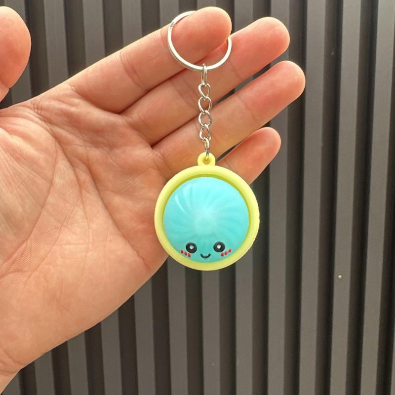 1Pc Dumpling Keychains Cute Baozi Steamer With Lights For Gift Bags Partyfavors Wedding Favors For Guests
