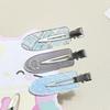 3Pcs Grid Patterned Heart-Shaped  Hair Clip With No Trace On The Side Women'S Bangs Duckbill Headwear Y2K Gift