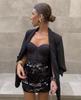 European & American Sexy High-Waist Sequin Mini Skirt – A-line, Ultra-Short, Hip-Hugging Women's Wear