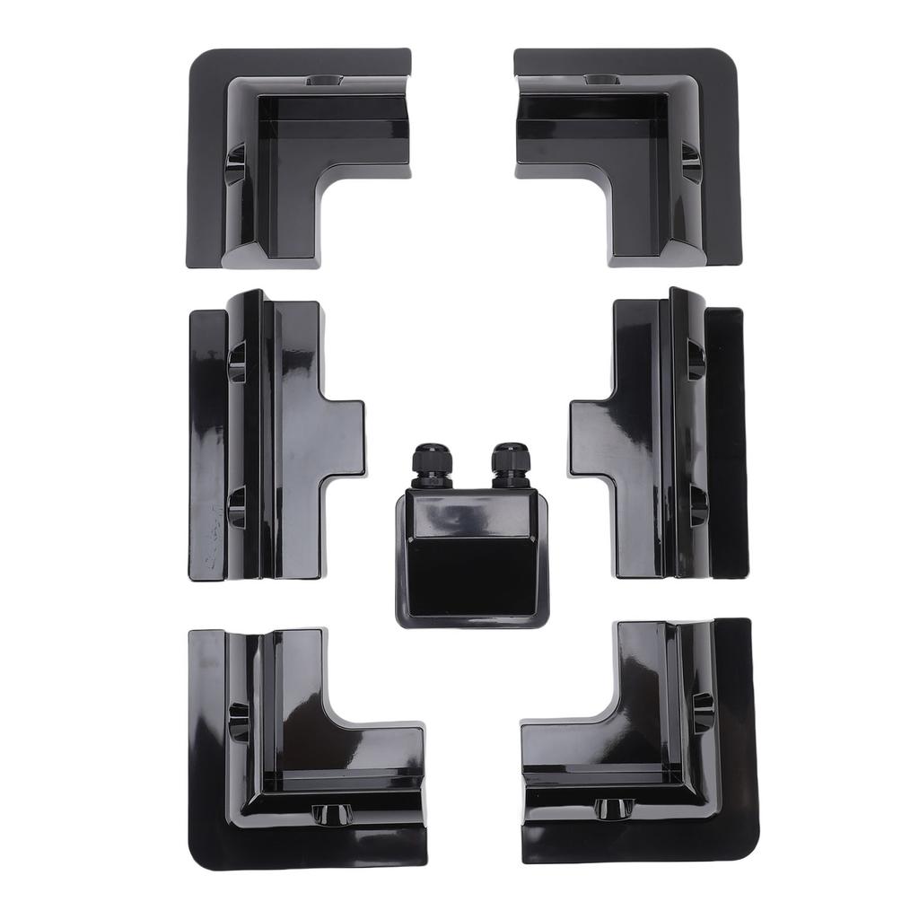 Solar Panel Mounting Brackets ABS Corner Bracket Kit with Junction Box Installation On RV Boats Camping Vehicle