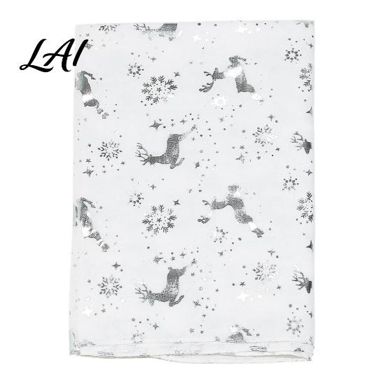 Winter Christmas Scarf Theme for Women Glitter Sparkly Foil Reindeer Soft Festive Neck Warmer Print Scarves Lightweight Shawl Wrap Fall Cozy Holiday