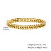 Gold Color Men's Chain Bracelet,Hiphop Stainless Steel Chunky Chain Wristband,Rock Punk Jewelry Gift for Dad Son BBF Him