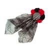 1PCS Black Veil Halloween Rose Flower Headband Costume Cosplay Wedding Mexican Rose Flower Crown Headband Day of The Dead Party