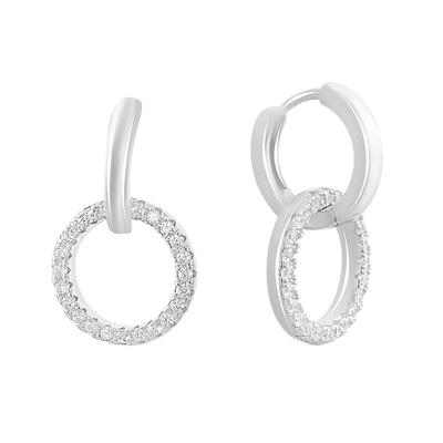 Silver Earrings with Cubic Zirkonia (2160519)