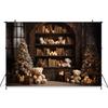 Mocsicka Christmas Photo Background Room Xmas Tree Bookshelf Gifts Bear Decoration Baby Kids Birthday Party Photography Backdrop