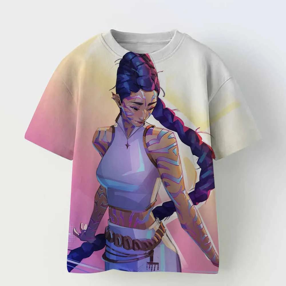 KPop Lovci démonů Tygří dívky Chlapci Tričko K-Pop Lovci démonů Dětské oblečení Trička Roztomilý Kreslený potisk Tričko Topy