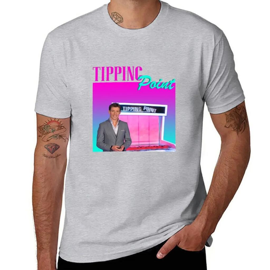 Tipping Point SS18 T-Shirt Anime Koreanische Mode Oversized Schwarze T-Shirts für Herren