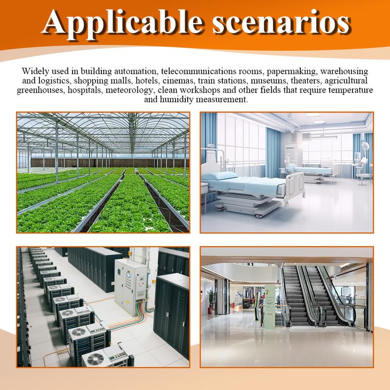 Digital Display Transmitter with Temperature Humidity Sensor Probe RS485 Analog 0-5V 0-10V 4-20mA Waterproof Temperature Sensors