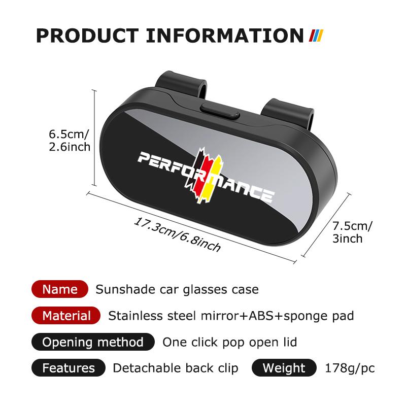 Car Eyewear Case Sunglasses Holder Sun Visor Storage Protective Box For BMW Performance M Alpina M3 M5 iX iX1 iX3 iX6 iX7 G20