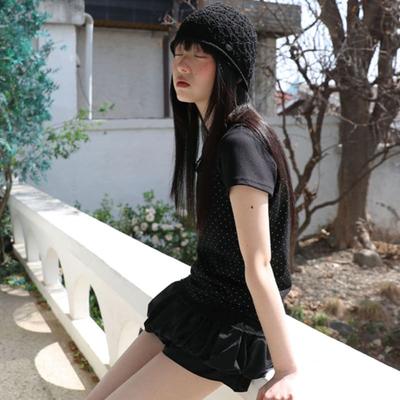 UGLYSHADOW KNIT BUCKET HAT(BLACK)