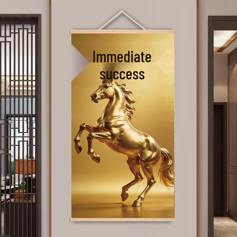 Purple Energy of the East: Auspicious Success Painting for Living Room, Entryway, Office, or TV Wall