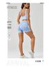 Women's Frosted Sport Yoga Set: High-Waisted Butt-Lifting Shorts & Bra