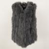 OFTBUY Winter Thickened Warm V-neck Natural Fox Fur Woven Fur Vest Women's Short Korean Style Casual Elegant