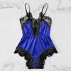 Women Satin Lace Bra Sexy Lingerie Underpant Siamese Sleepwear Bodysuit Babydoll
