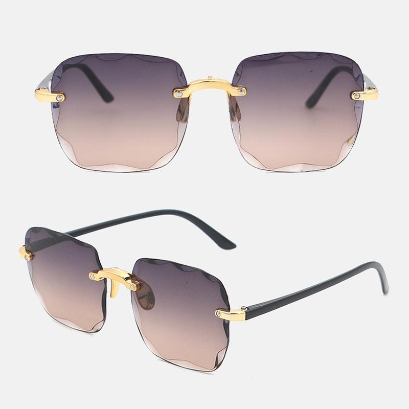 Square Metal Frame Gradient Sunglasses Men Women Retro Square Metal Frame Gradient Sunglasses Men Women Retro