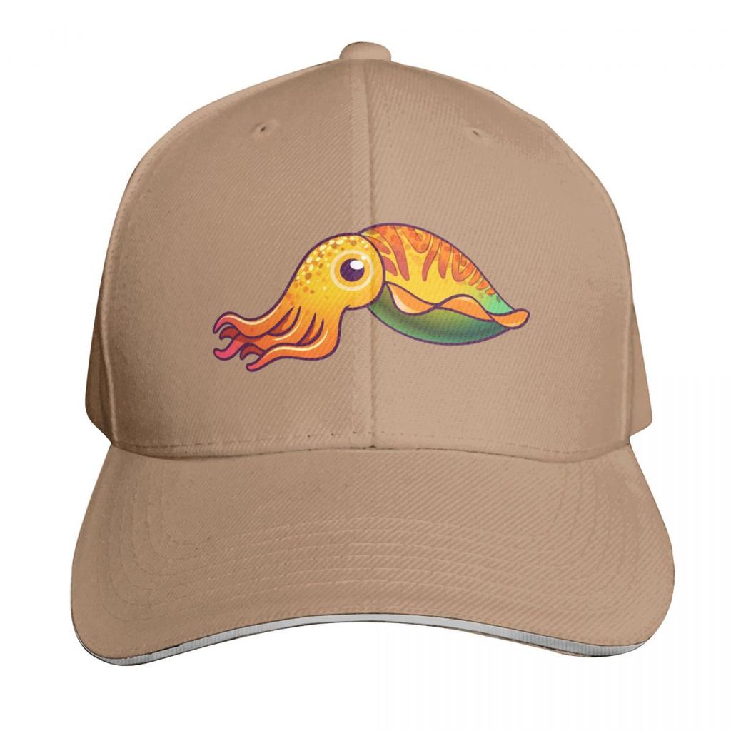 Cute Cuttlefish Fantasy Cartoon Character Design Baseball Cap Beach Bag Birthday Golf F Women Unisexs