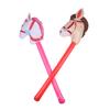 1Pc Inflatable Horse Head Inflatable Pony Stick Balloon Themed Party Decorations