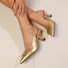 Fashion Ladies Shoes 2025 New Slip-on Elegant Women's Sandals Fashion Shallow Office and Career Plus Size Non-Slip Closed Toe High Heels