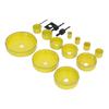 16PCS Set Hole Saw Kit Yellow 19?127mm Electricians Hole Saw Kit for PVC Board Plastic