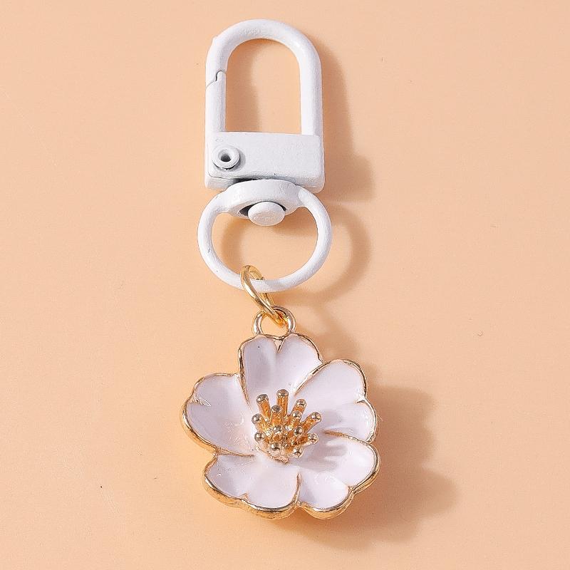 

Cute Enamel Candy Color Flower Keychain Women Girl Key Ring Pendant Handbag Decor DIY Handmade Jewelry Gift