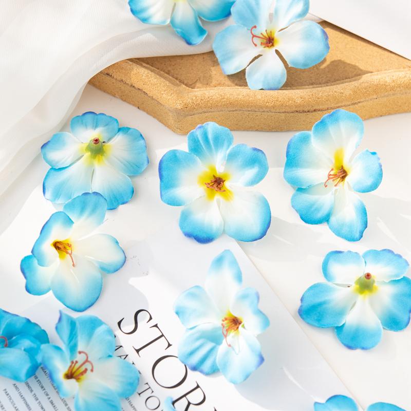 30/50Pcs Multicolor Artificial Flowers Diy Scrapbooks Box Festival Wreath Craft Party Home Wedding Decorations Fake Silk Cherry