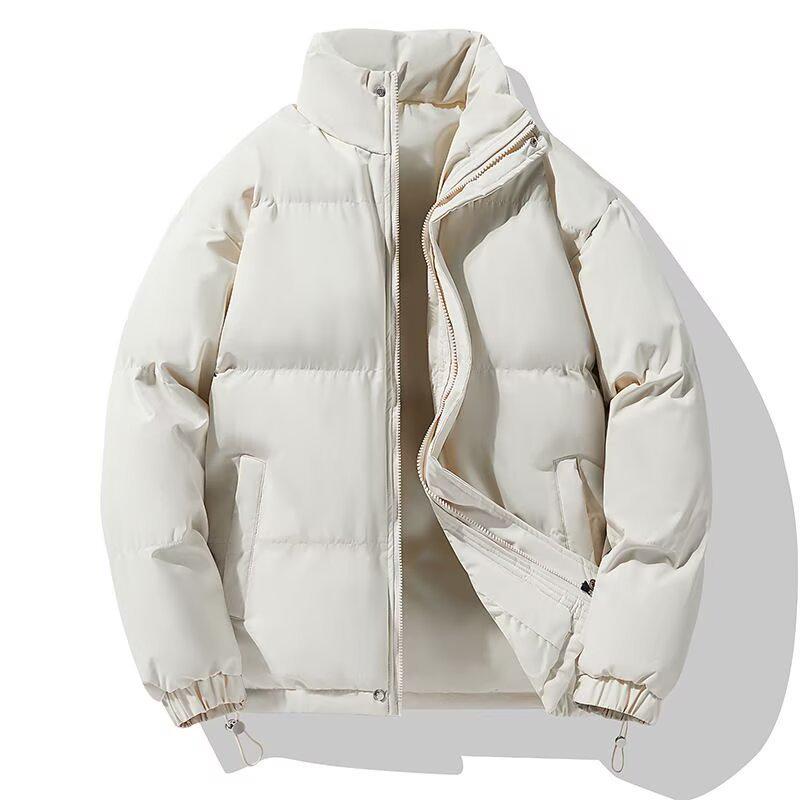 Winter Men's Loose Fit Cotton Jacket - Trendy Hong Kong Style Stand Collar Outerwear