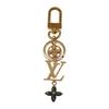 M01650 Key Ring Gold/blue Metal Women