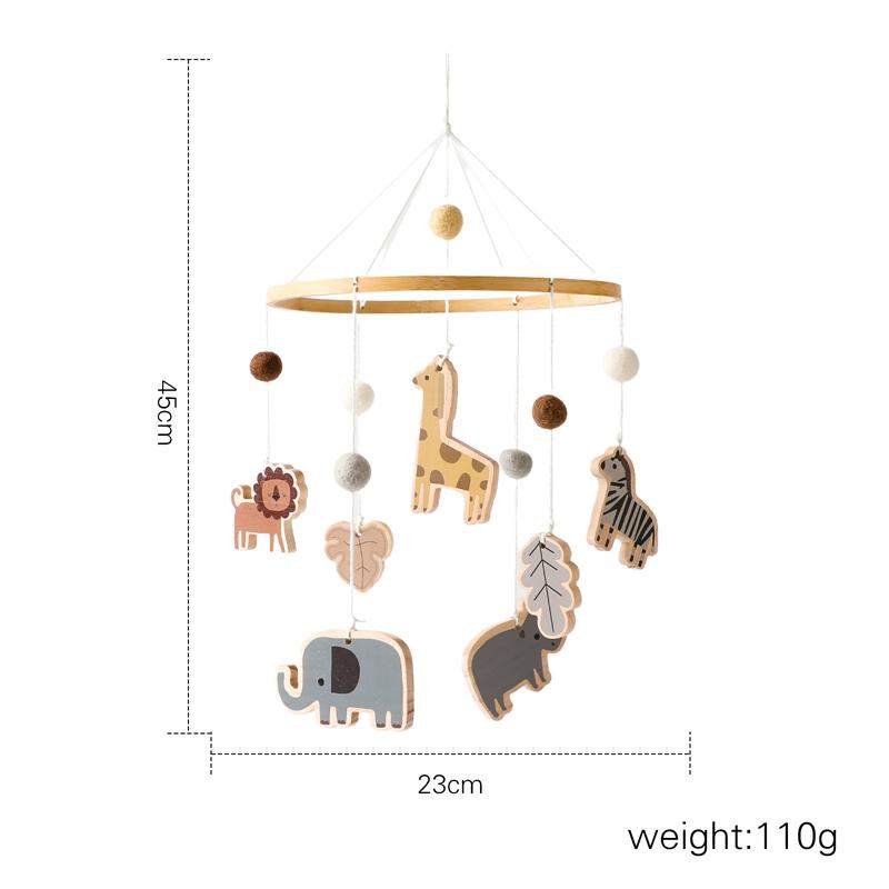 Baby Wooden Bed Bell Bracket Mobile Hanging Rattle Toys Crib Bracket Hanger Baby Crib Mobile Bed Bell Toy Holder Arm Bracket