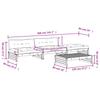4 Piece Garden Lounge Set with Cushions Pressure Treated Pine Wood