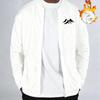 Rose Print Fleece-Lined  Bomber Jacket, Windproof Durable Warm, Casual Versatile Coat