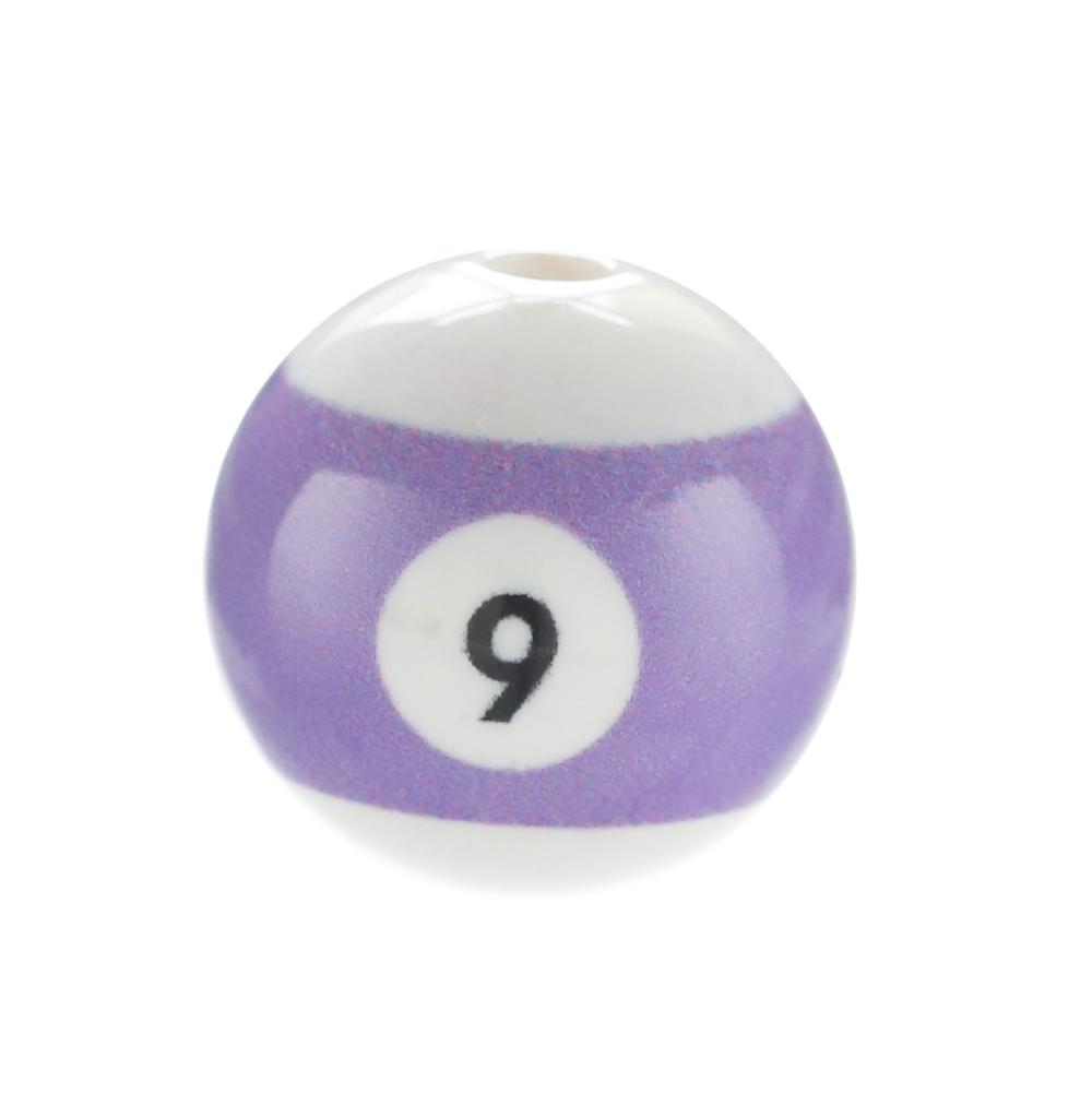 10pcs/Lot 16mm Colorful Acrylic Big Hole Billiards Ball Beads for Jewelry Making DIY Bracelet Necklace Accessories