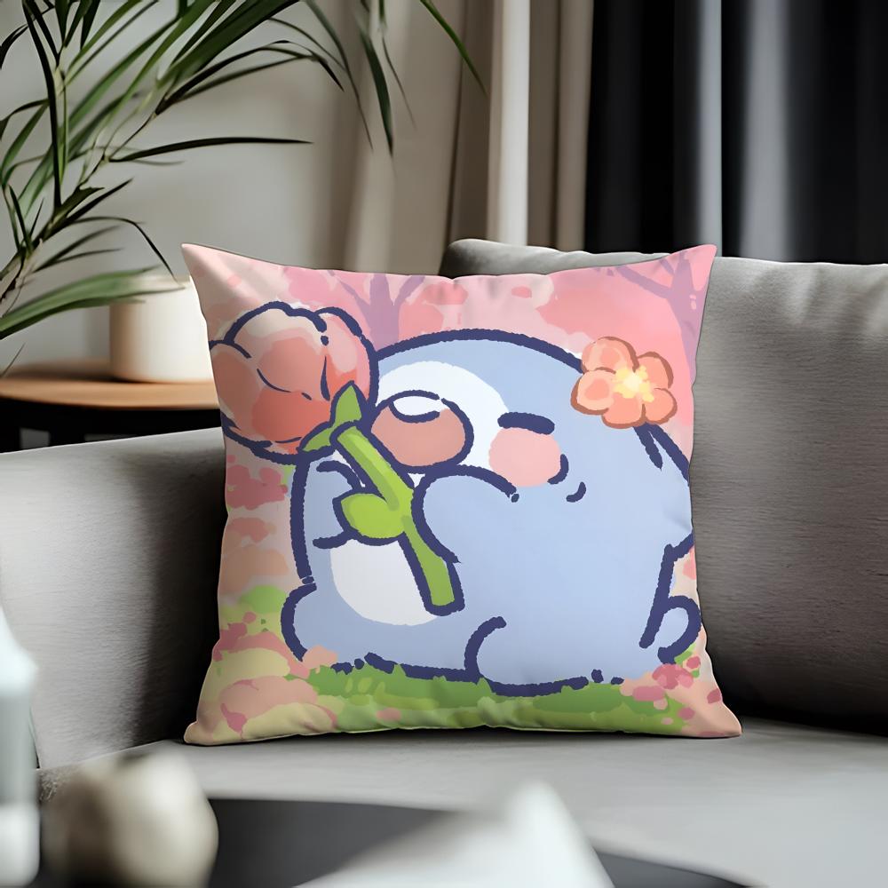 Fashion Ffat Sharkead Cushion Cover Antidustmite Pillowcase Invisible Zipper Silky Short Plush Sofa Cushion Cover