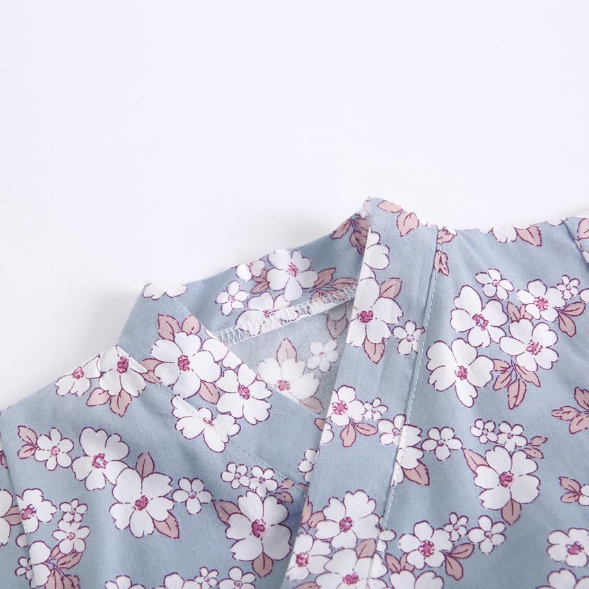 Baby Clothes Newborn Baby Japanese Kimono Yukata Romper Short Sleeve Summer Clothes Coverall Bodysuit Girls Monthly Photo Preparation for Birth Floral
