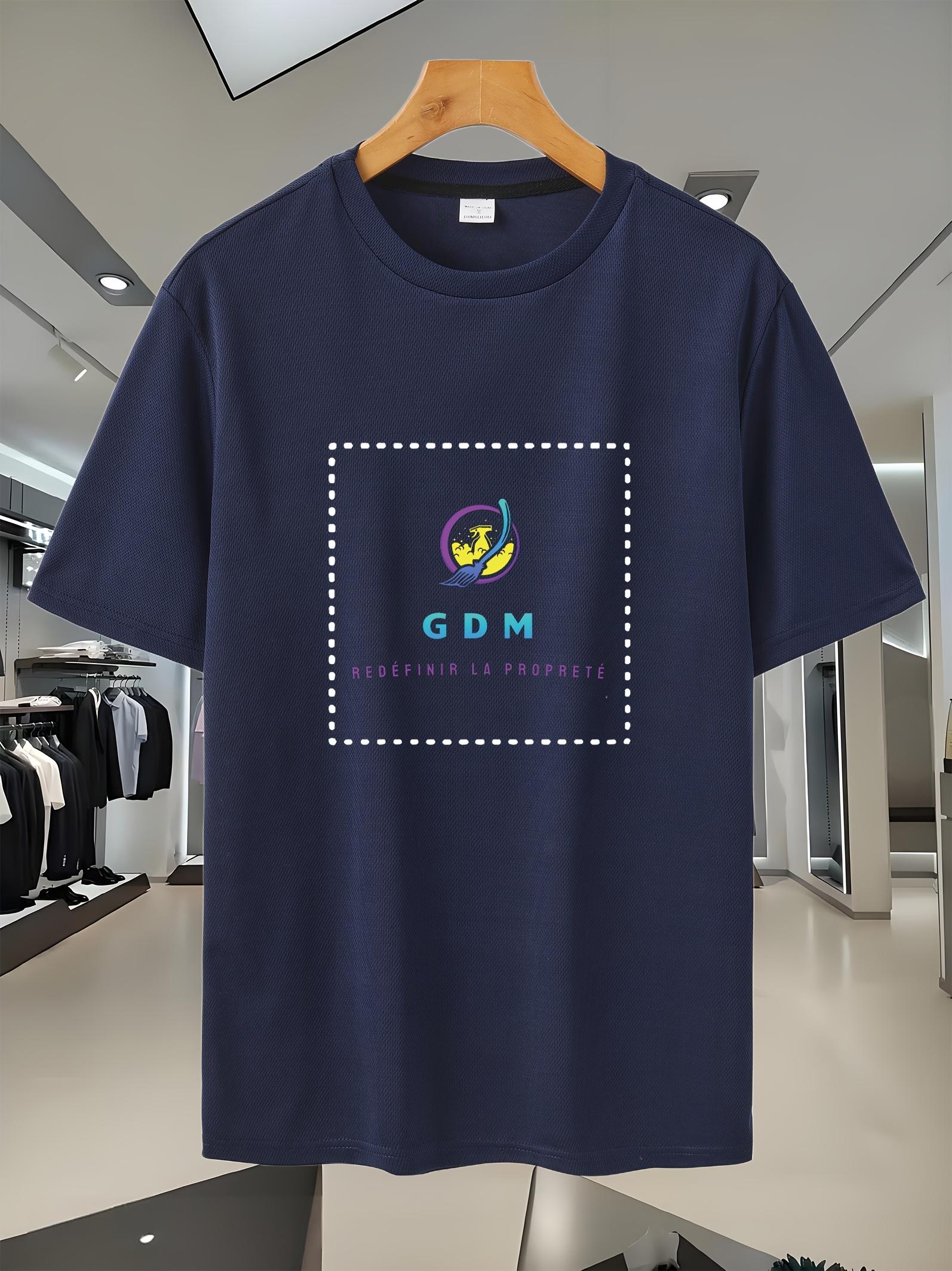 103D2025 New Summer Short Sleeve Cartoon Print Mesh Breathable Sports T-shirt XXXXL